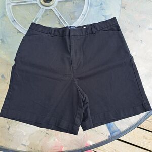 DOCKERS ATHLETIC GOLF SHORTS WOMENS SIZE 12 BLACK STRETCH 33W COMFY CASUAL #65